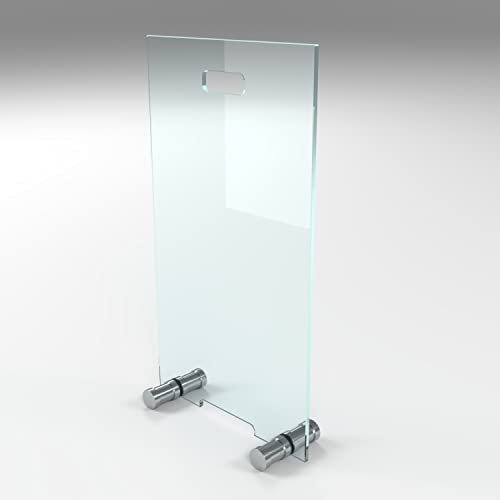 BIJON Kaminschutzgitter aus Spezial-Sicherheitsglas, Hitzeschutz Funkenschuztgitter, Ofenschutzgitter aus echtem ESG-Glas, Kamin Ofen Glas Funkenschutz FIREclassic 50 x 70 cm