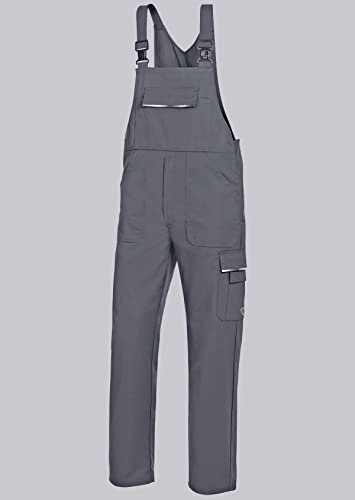 BP 1604-559-53-58n Latzhose, Stretch-Hosenträger mit Clipbefestigungen, 245,00 g/m² Stoffmischung, dunkelgrau, 58n