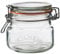 Karis 0025.510 Bocal Carre 0, 5 L Armature Metal + Joint, Verre, Transparent, 11, 5 x 12, 5 cm