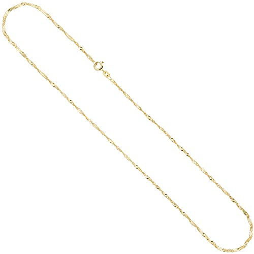 Jobo Damen Goldkette Singapur-Kette aus 8 Karat 333 Gold 1,8 mm