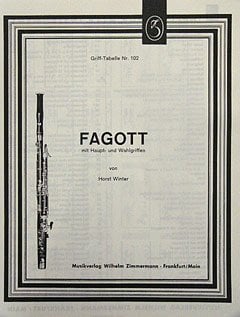 GRIFFTABELLE FAGOTT - arrangiert für Fagott [Noten / Sheetmusic]