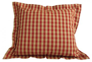 Strandkorb Kuschelkissen rot/beige kariert Kissen