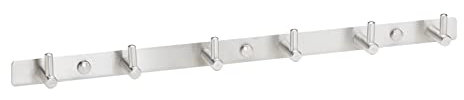 SOTECH CORA Hakenleiste 6 Kleiderhaken Edelstahl Garderobenhaken Wandhaken 6 Haken