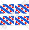 Friesland Friesland Flagge Niederlande, Fryslân Nederland (Dutch 5,1 cm (50 mm) Vinyl bumper-helmet Sticker, Aufkleber X4