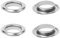40mm Orificio Interno Extra Grande Ojales y Arandelas Pack de 10 - arandelas para cortinas, Ropa, Leathercraft, Vinilo, Pancartas y el lienzo Soporte - Plateado, 40mm
