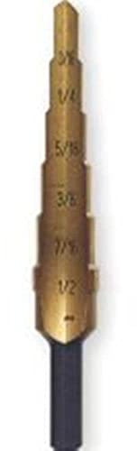 IRWIN Unibit2T Shank Step Drill Bit, Titanium Nitrate Coated 3/16 to 1/2 by 1/4 Shank Step Drill Bit (15102)