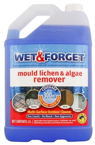 Wet & Forget Mould, Lichen & Algae Remover, Outdoor Patio Cleaner, Black Spot Remover, Bleach Free, 5L