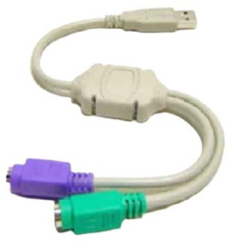 LL Dual USB to PS2 Mouse and Keyboard Converter Cable Adapter for computer desktop