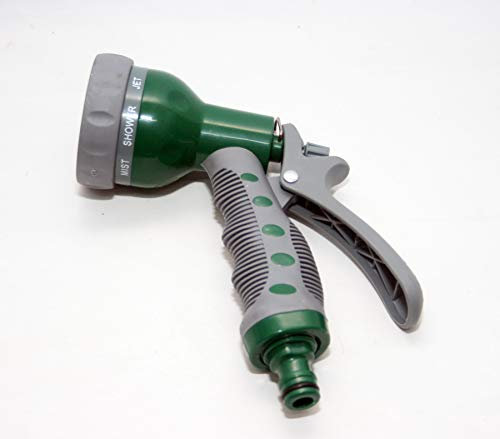 Comfort grip 8 function garden hose spray gun dial style