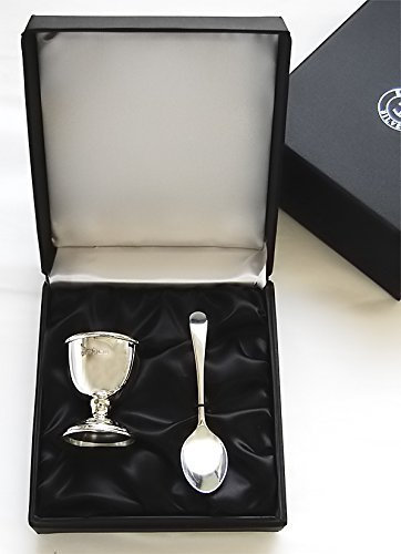 Sterling Silver Egg Cup and Spoon Set