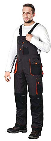 Latzhose Black Orange Work Dungarees Workwear Work Overalls Size 62 – Original Packaging