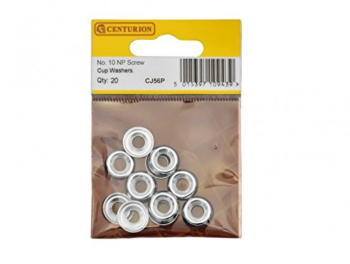 Centurion CJ56P Screw Cup Washers No 10 Brass, Various, Set of 20 Pieces