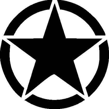 NetSpares Plott Aufkleber Army Star Special Edition Sticker Military Militär Stern