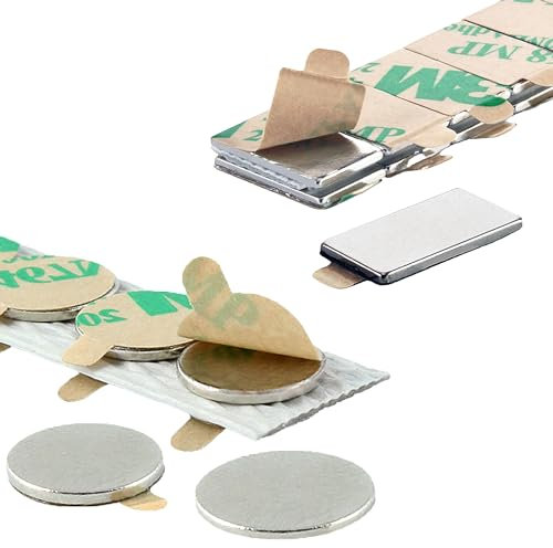 Klebeshop24 Magnete SELBSTKLEBEND | Klebemagnete | Größe & Menge wählbar | Neodym Magnete zum Kleben (rund, 15 x 1 mm, 20 Stück)