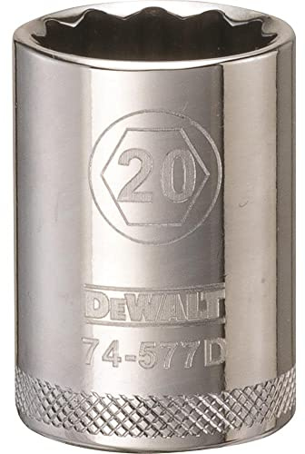 DEWALT DWMT74577OSP 12 Point 1/2 Drive Socket 20MM