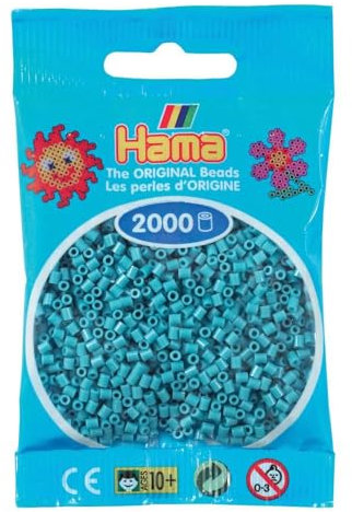 Hama Perlen 501-31 - Mini-Perlen, 2000 Stück türkis