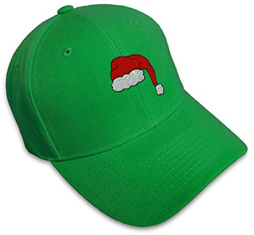 Halco 6075-G Green Velvet Plush Weihnachtsm-tze mit wei-em Langhaar-Band-One size fits most