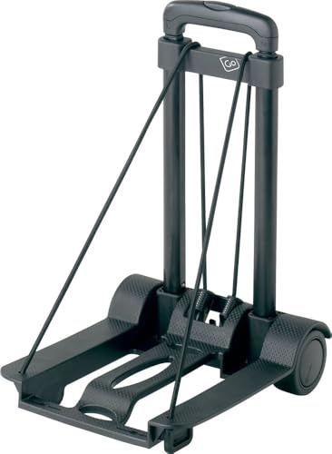 Go Travel Luggage Trolley on Wheels - Lightweight robust & foldable | Wheels heavy cases and bags through airports and stations with ease - folds flat to store away when not in use. Ref 932.101.
