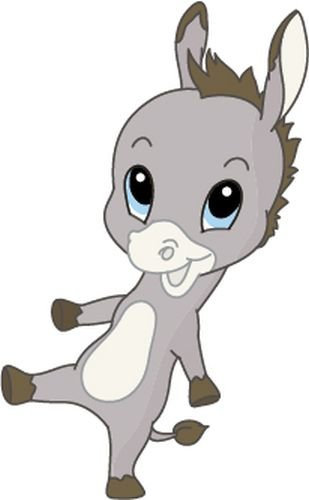 Bambinella® Bügelbild Aufbügler - gedruckte Velour/Flock Applikation zum selbst Aufbügeln - Motiv: Esel