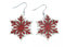Miniblings Schneeflocke Ohrringe Weihnachten Sterne Holz weiß braun flach - Handmade Modeschmuck I Ohrhänger Ohrschmuck versilbert