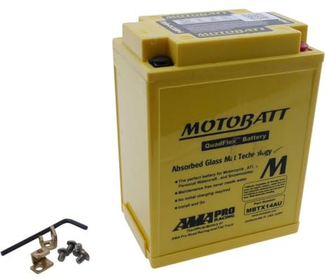 MOTOBATT Batterie 12 V 16,5 Ah (MBTX14AU) [wartungsfrei & versiegelt] kompatibel für Suzuki LS 650 Savage NP41B 1987-2000
