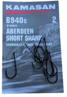 Kamasan B940 Aberdeen Short Shank Hooks - Size 2