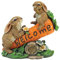 Design Toscano Statue en signe de bienvenue de lapins regroupés