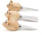 Kikkerland CHS08 Couteaux à Fromage Design Souris Bois Wood 15,5 x 15,5 x 5 cm