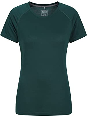 Mountain Warehouse Quick Dry Womens T-Shirt - Comfortable & Lightweight Ladies IsoCool Tee Shirt - Spring Summer, Walking, Holiday & Outdoors Green 20