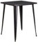 Flash Furniture 31.5SQ Bartisch aus Metall, für den Außenbereich, Schwarz-Antik-Gold, 80 cm quadratisch