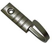 GARDINIA Geo 3383 Tie-Hooks for Gathering and Draping Light Curtain Fabrics with Nails Length 2.5 cm Metal Matte Silver 2.5 cm Pack of 2