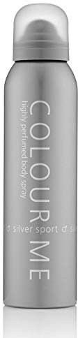COLOUR ME Silver Sport 150ml Body Spray Perfume for Men. Luxury Fragrance - Mens Aftershave, Long Lasting Fragrance for Men by Milton-Lloyd