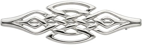 Alexander Castle 925 Sterling Silber Keltische Brosche für Frauen - Damen Brosche Pin mit Schmuck Geschenk Box - 44mm x 11mm