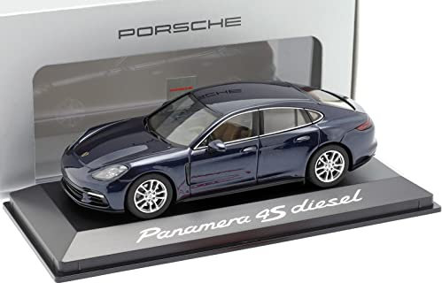 Porsche Panamera 4S Diesel, metallic-dunkelblau, 2016, Modellauto, Fertigmodell, I-Herpa 1:43