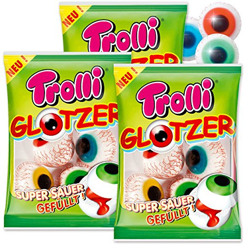 PartyMarty 12 Trolli Glotzer - der fruchtig-saure Grusel-Spass Nicht nur für Halloween