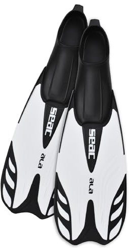 Seac ALA, Flossen mit geschlossenem Fußteil, ideal zum Schnorcheln und Schwimmen, WEIß, 28/30