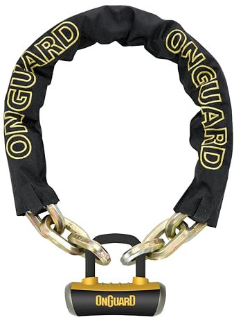 ONGUARD Men's BEAST HEX CHAIN Lock, Black, 110 cm x 14 mm
