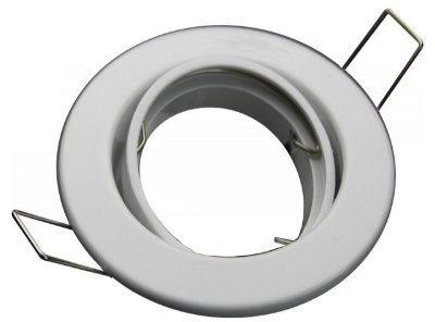 Metall Einbaustrahler weiß Rund mit GU10 Fassung ideal für LED