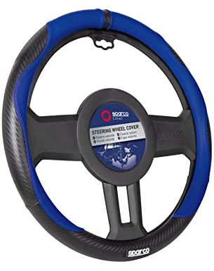 SPARCO Lenkradabdeckung S128 Blau und Schwarz aus PVC + Gummi