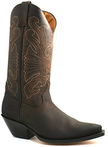 Grinders Buffalo Uomo Cowboy Stivali, Marrone, Taglia 38