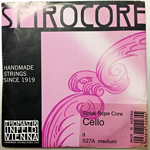 Thomastik single string for cello 4/4 Spirocore - D string spiral rope core, aluminum wound, medium