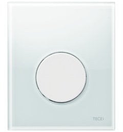 TECE 1 x Teceloop-Blende WC-Platte Nr. 9240678 kaffeebraun, Glas Weiß, Taste Weiß
