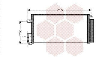 VAN WEZEL 17005310 Condenseur climatisation avec déshydrateur Compatible avec OPEL Corsa D 3/5 portes S07, ALFA ROMEO GIULIETTA 940, FIAT Grande Punto 3/5 portes 199 Bravo II 5 portes 198