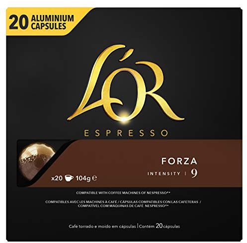 L'Or Espresso Café - 200 Capsules Forza Intensité 9 - compatibles Nespresso®* (lot de 10 x 20)