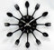 24cm Modern Black Cutlery Retro Wall Clock Fork & Spoon Kitchen Decoration Newly
