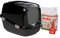 PeeWee Katzenklo EcoDome schwarz geschlossene Katzentoilette System doppelter Boden Trennsystem