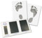 Set für Fußabdruck | schwarz | für Neugeborene & Babys bis 3 Monate auf jedem Papier | Magic Footprint Standard (Papierfarbe: Weiß, bis zu 8 Abdrücke)