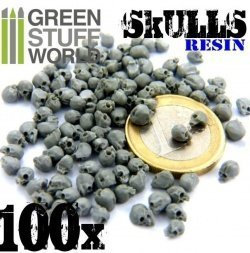 Green Stuff World 100x Totenschädel - Totenköpfe Schädel Skulls Resin (Harz) GSWD39