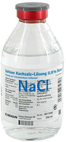 Kochsalzlösung 0,9% Glasflasche,250ml