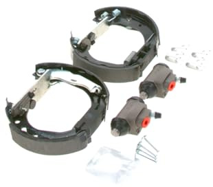 Bosch KS600 Kit Super Pro - Rear drum brake kit - 1 pre-assembled set, 2 wheel brake cylinders, 4 brake shoes